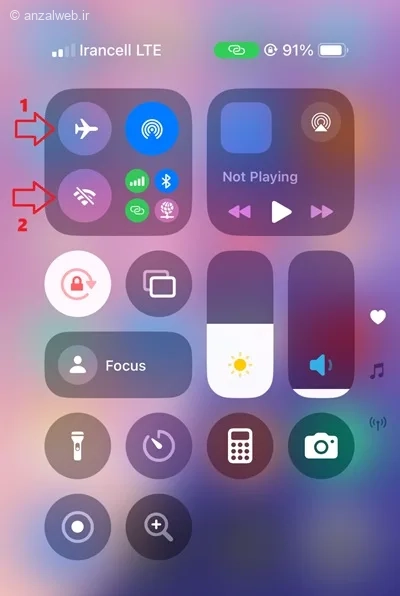 رد تماس در آیفون با حالت هواپیما