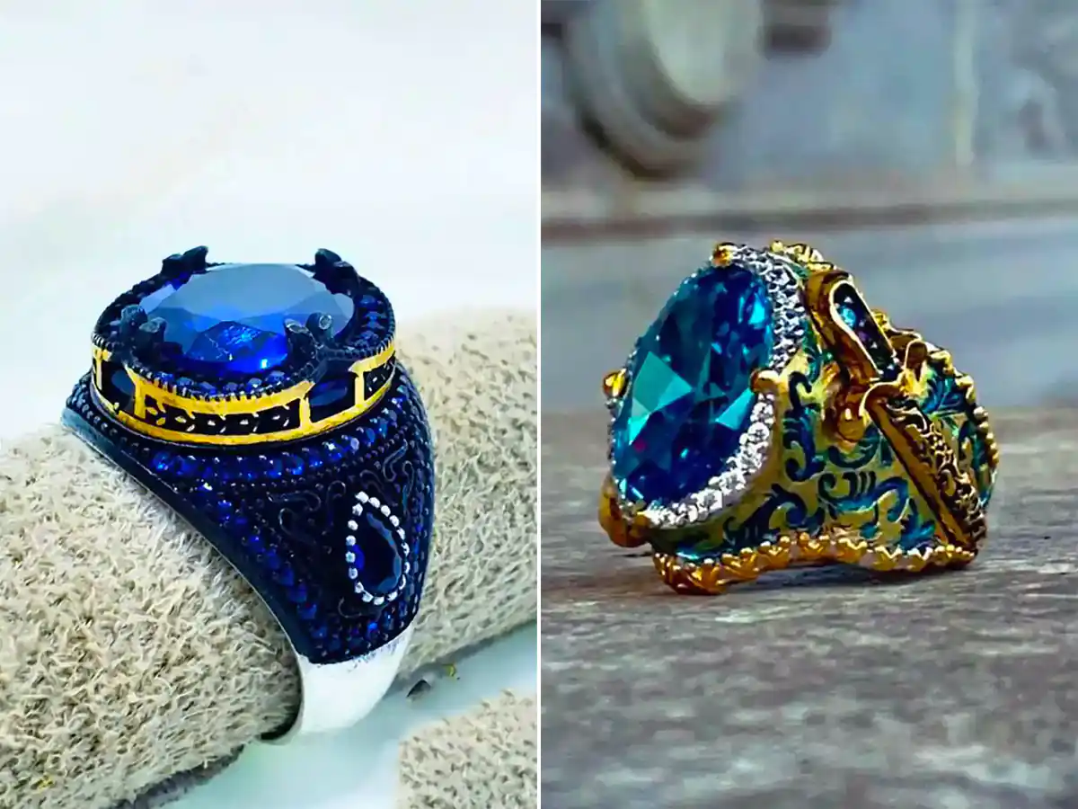 انگشتر سنگی مردانه جذاب