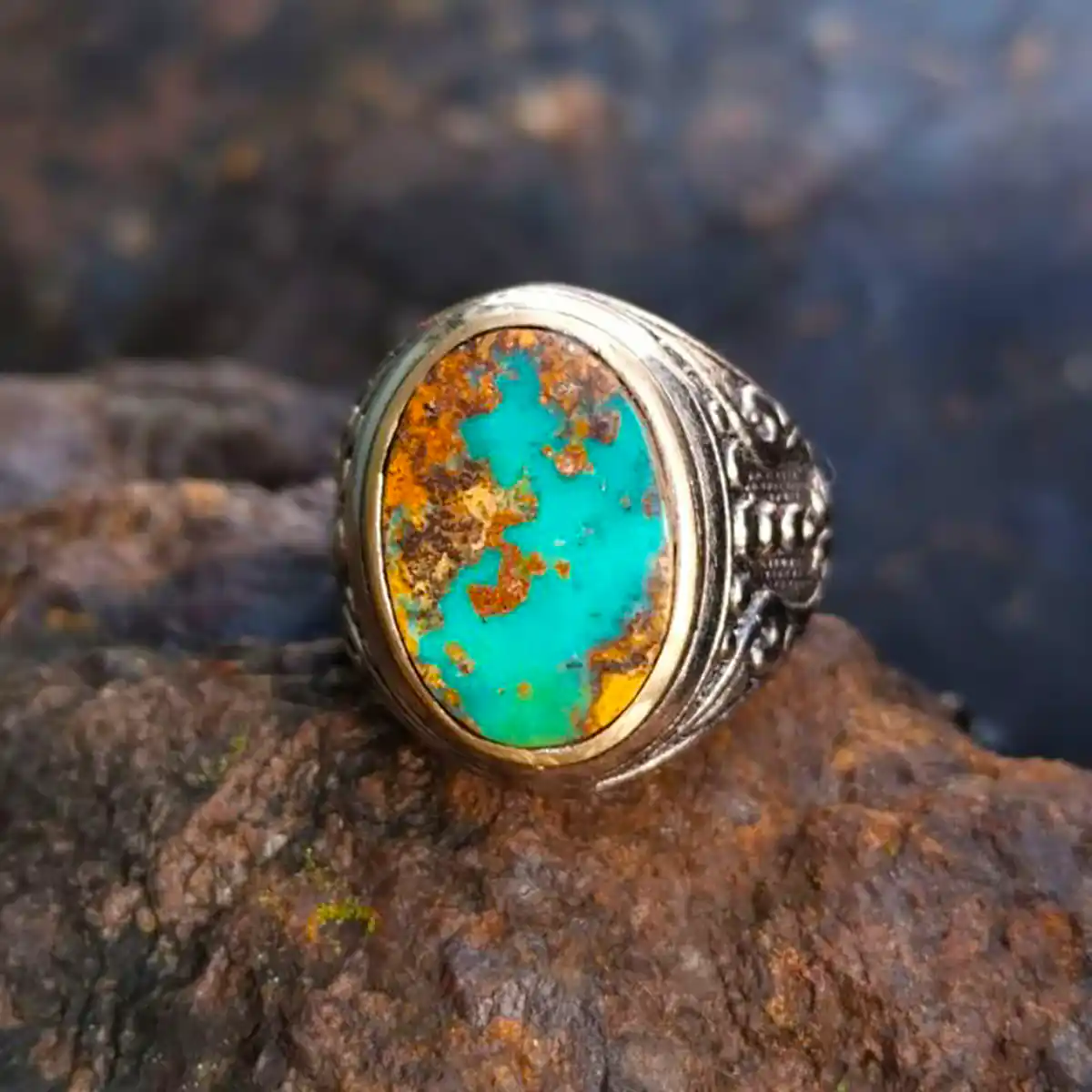 انگشتر سنگی مردانه جذاب