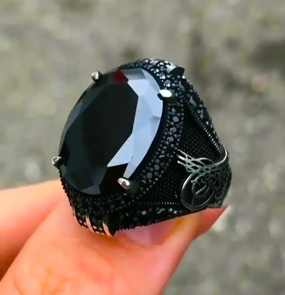 انگشتر سنگی مردانه جذاب