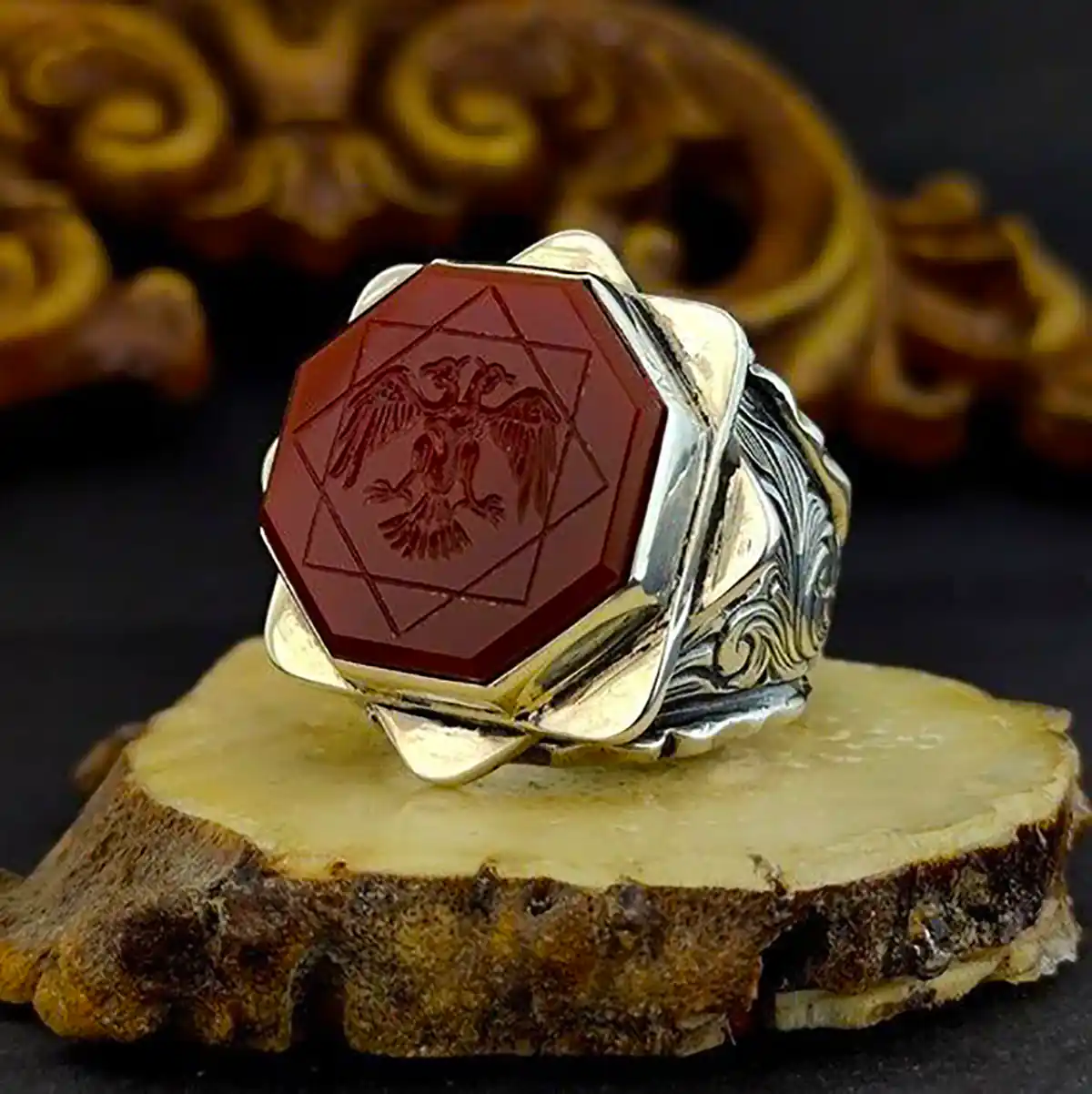 انگشتر سنگی مردانه جذاب