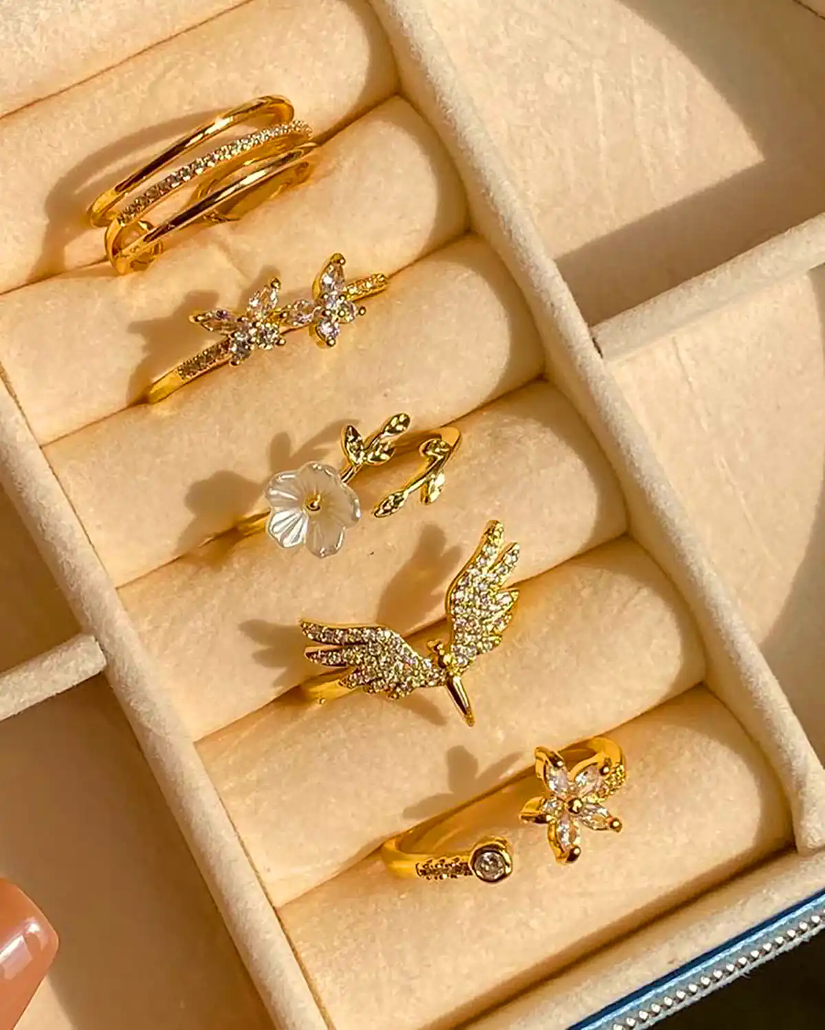 انگشتر مینیمال کیوت دخترانه