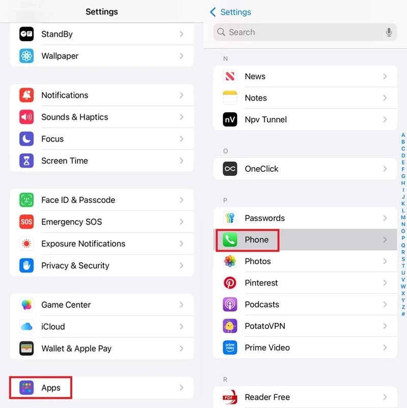 رد تماس در آیفون با تنظیمات