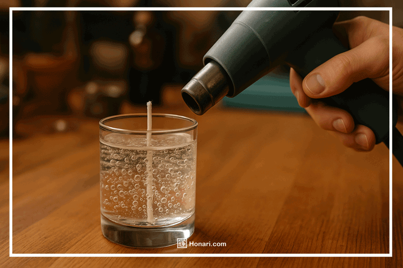 آموزش از بین بردن حباب پارافین ژله‌ای (+ ویدئو)