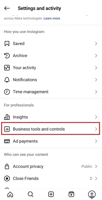 برگشت به حساب شخصی اینستاگرام فارسی