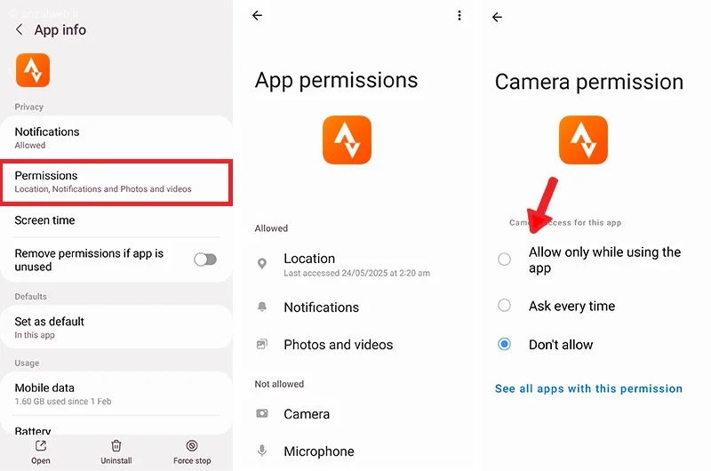 حل مشکل برنامه استراوا با بررسی دسترسی‌های برنامه