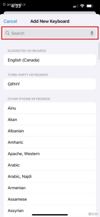 Keyboards اموزش تغییر زبان اپل واچ