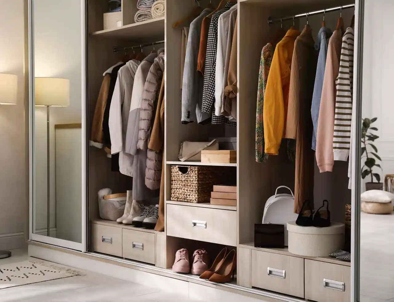 چیدمان کمد لباس + زیباترین حرفه ای ترین چیدمان کمد لباس به سبک طراحان