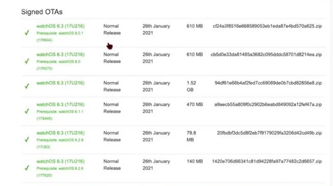 انتخاب ورژن مناسب WatchOS