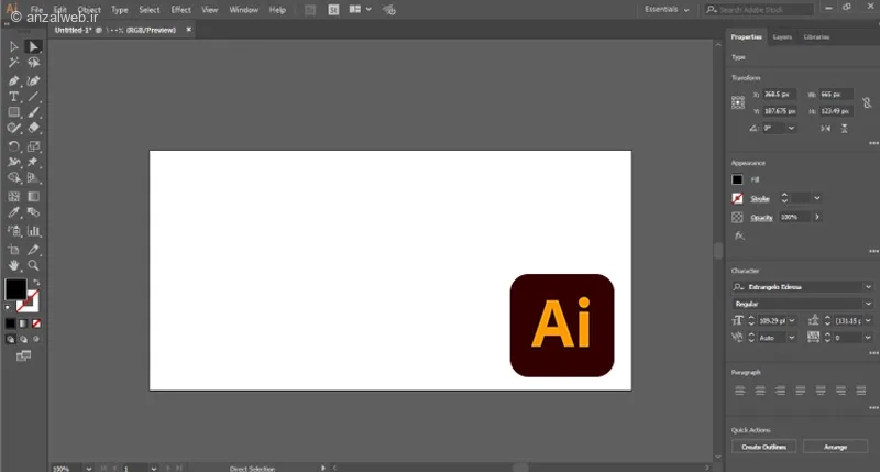 استفاده از ایلاستریتور برای ساخت فونت