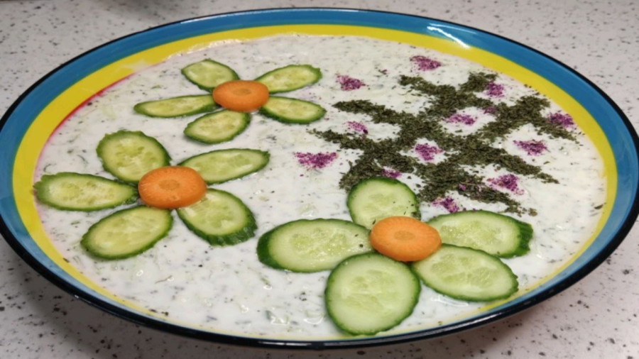 طرز تهیه ماست خیار/ ماست خیار مجلسی/ ماست خیار