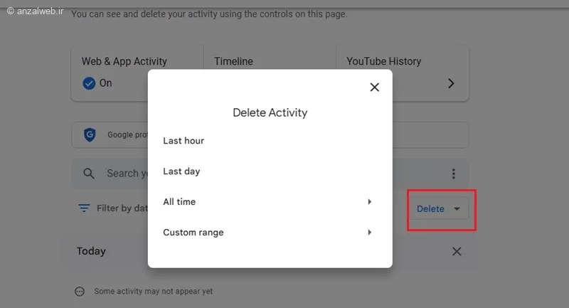 دیدن تاریخچه سرچ گوگل