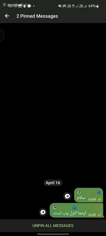 همه پیامهای پین شده