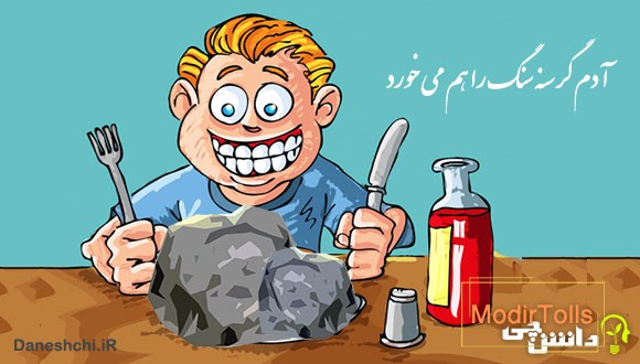 آدم گرسنه سنگ را هم می خورد