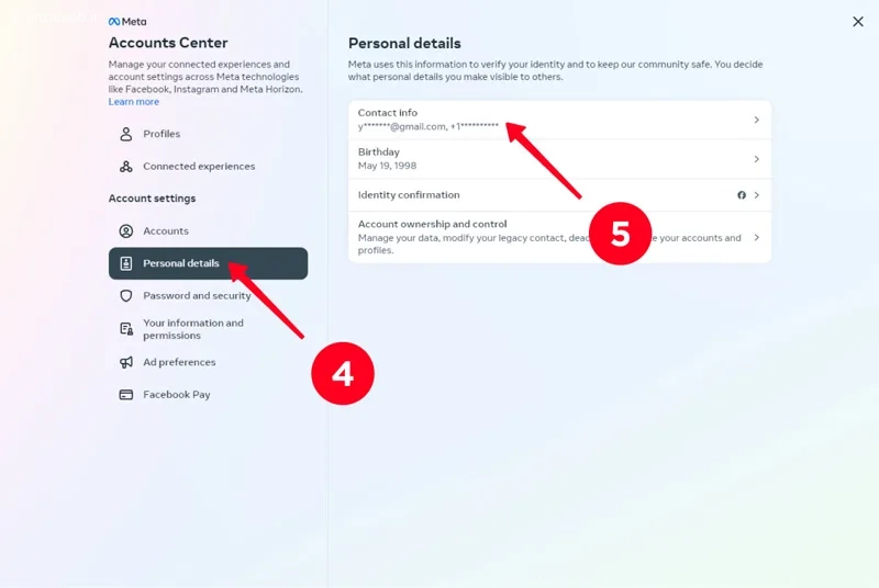 اضافه کردن اطلاعات و آدرس ایمیل به پیج اینستاگرام