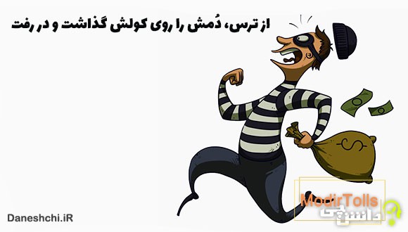 معنی دُمش را روی کولش گذاشت و در رفت چیست؟