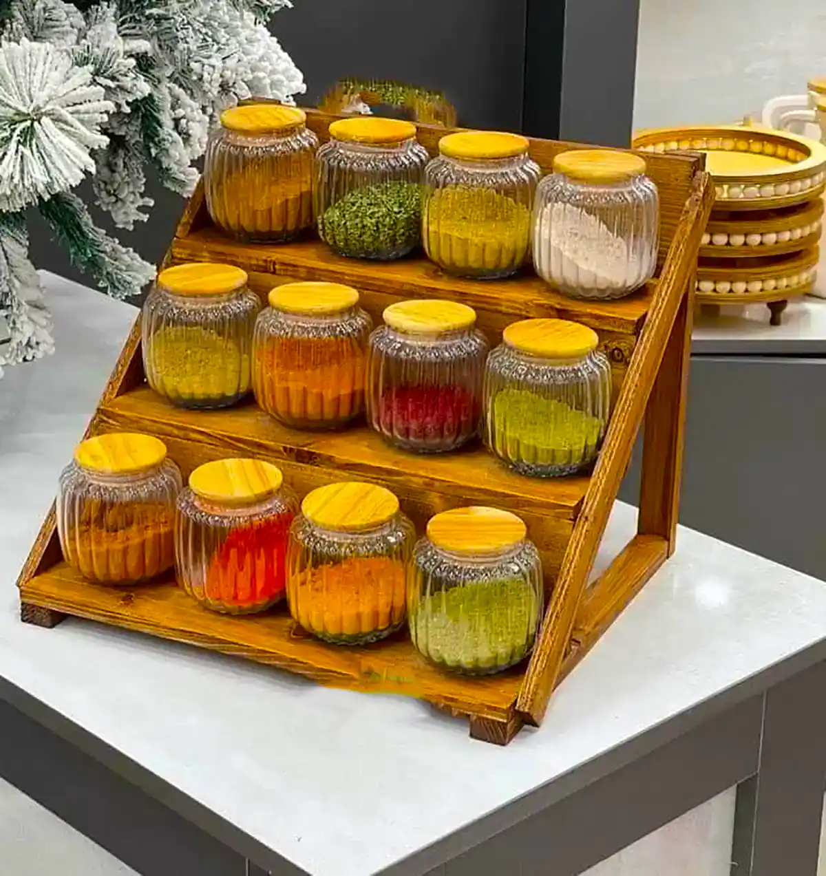 استند چوبی حبوبات