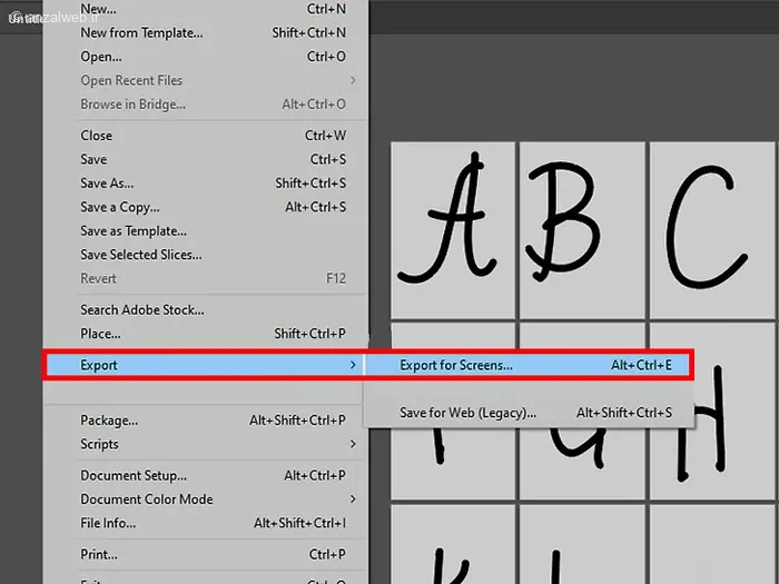 گرفتن خروجی از فونت در ایلاستریتور