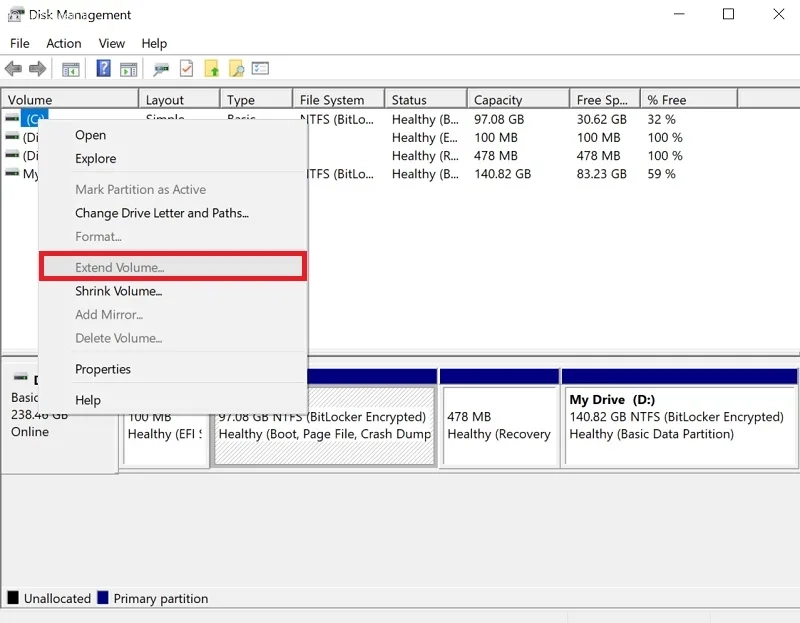 افزایش حافظه درایو c برای حل مشکل دیر لود شدن نرم‌افزارها 