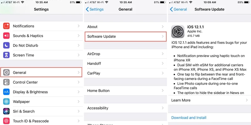 فعال نشدن ای مسیج ایفون