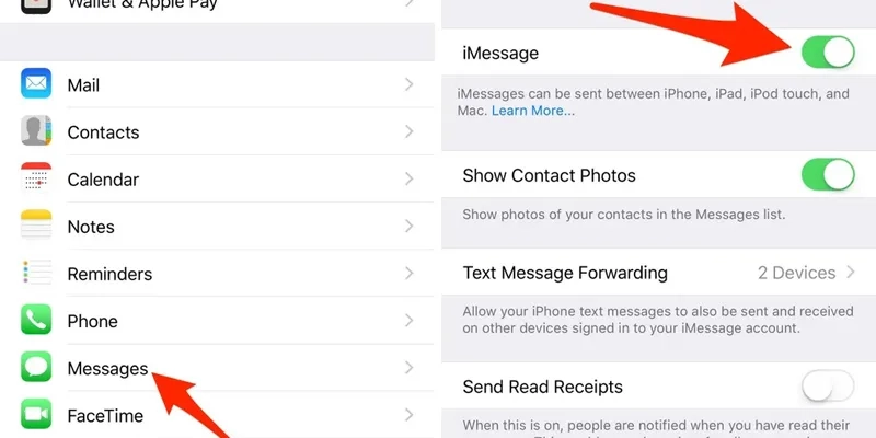 راهنمای فعال نشدن ای مسیج