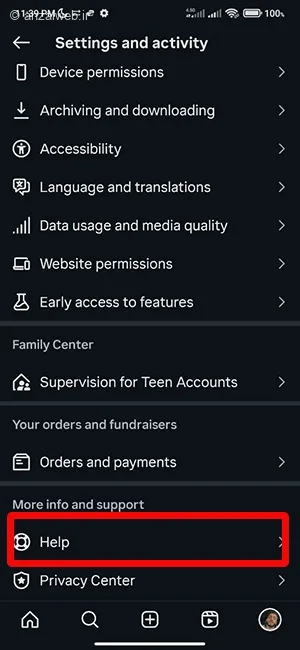 گام به گام حل مشکل اکانت استاتوس اینستاگرام