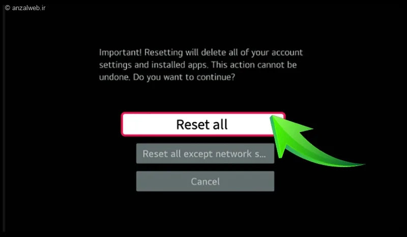 مشکل آپدیت نشدن تلویزیون ال جی جدید