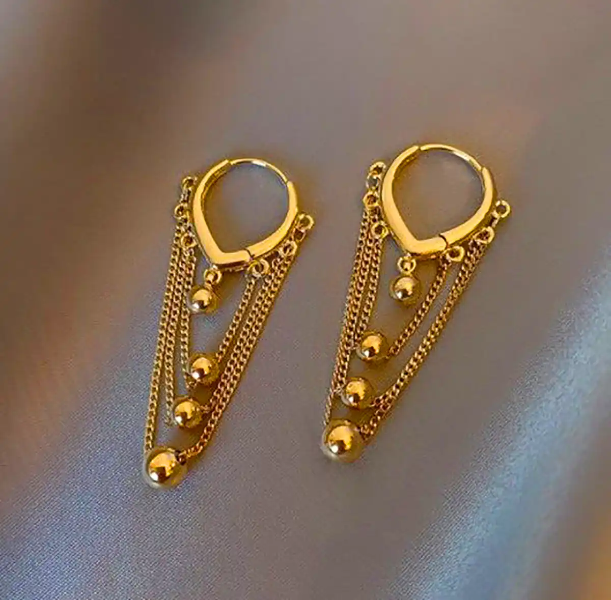 گوشواره آویز زیبا طلا