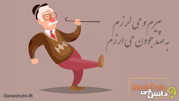 معنی پیرم و میلرزم، به صد جوون میارزم
