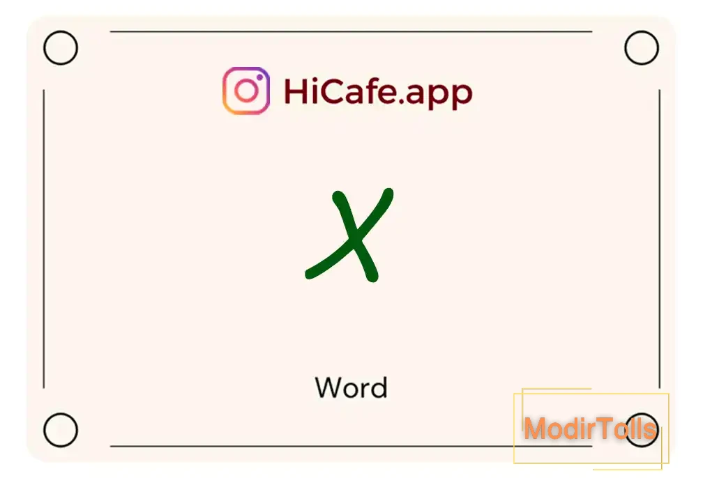 Meaning and usage of X word
