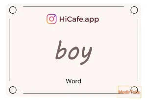 Meaning and usage of boy word