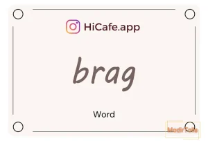Meaning and usage of brag word