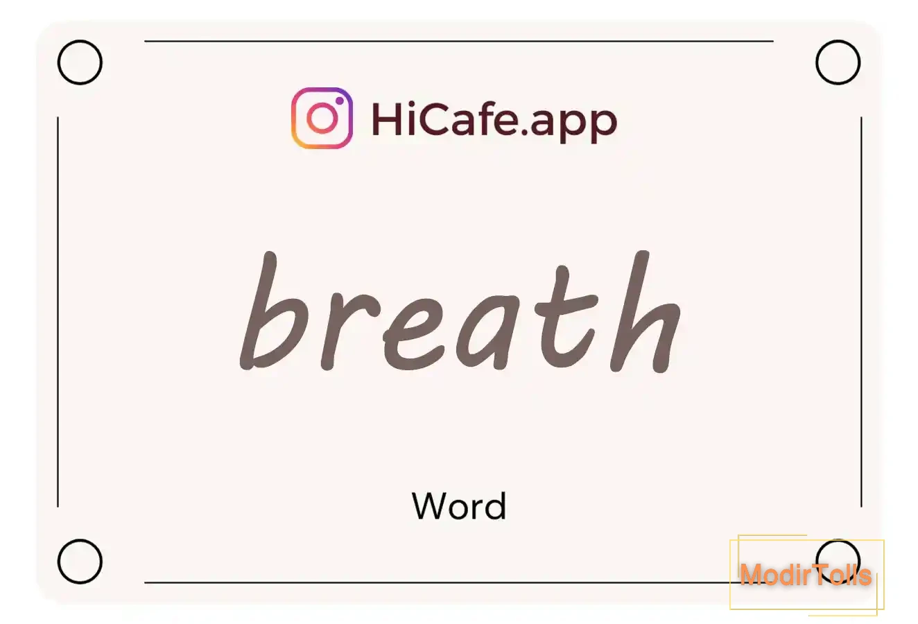 Meaning and usage of breath word