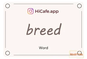 Meaning and usage of breed word