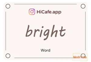 Meaning and usage of bright word