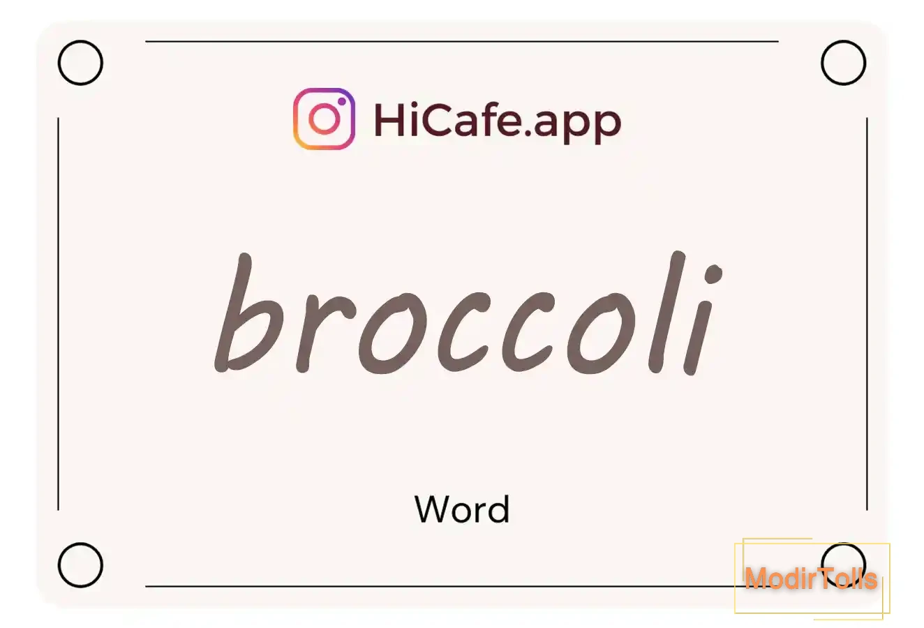 Meaning and usage of broccoli word