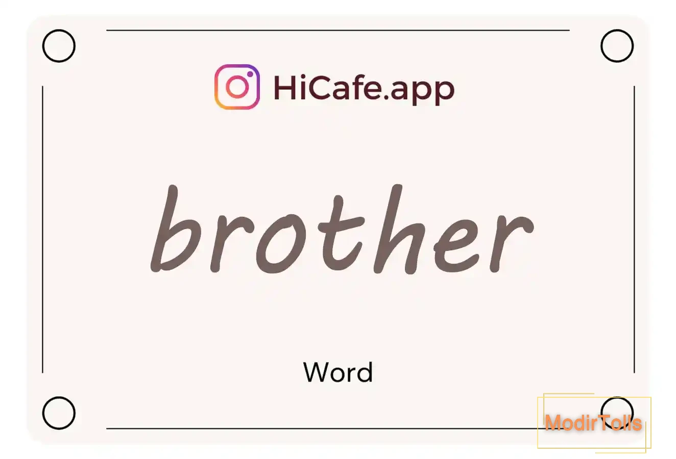 Meaning and usage of brother word