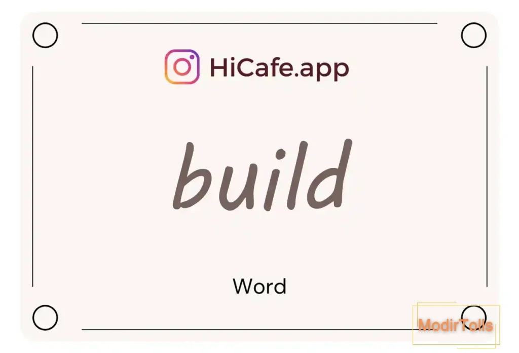 Meaning and usage of build word
