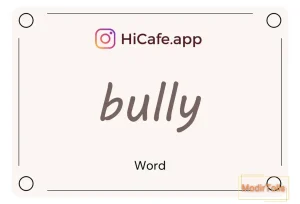 Meaning and usage of bully word