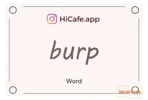 Meaning and usage of burp word