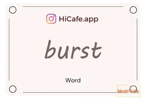 Meaning and usage of burst word