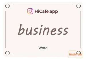 Meaning and usage of business word