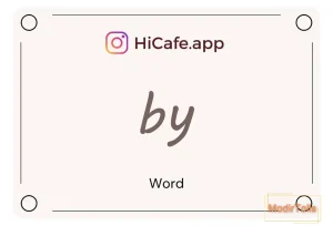 Meaning and usage of by word
