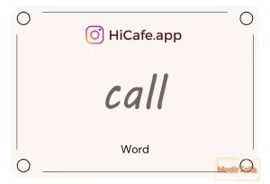 Meaning and usage of call word