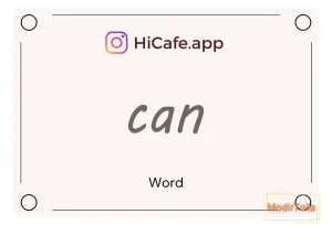 Meaning and usage of can word