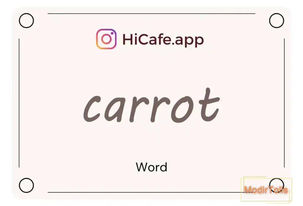Meaning and usage of carrot word