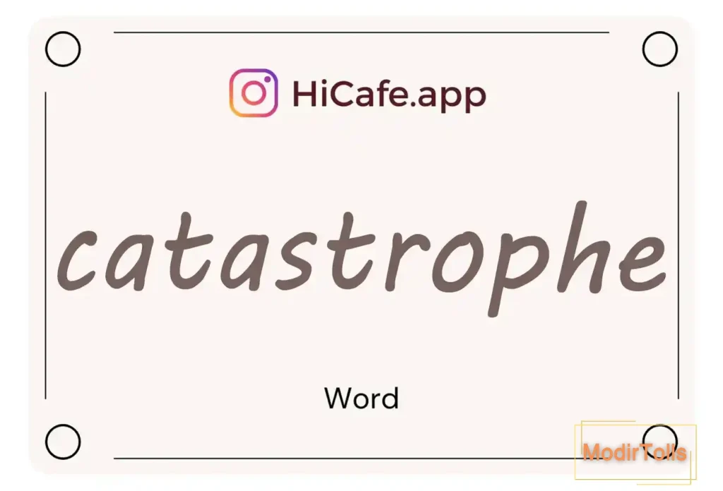 Meaning and usage of catastrophe word