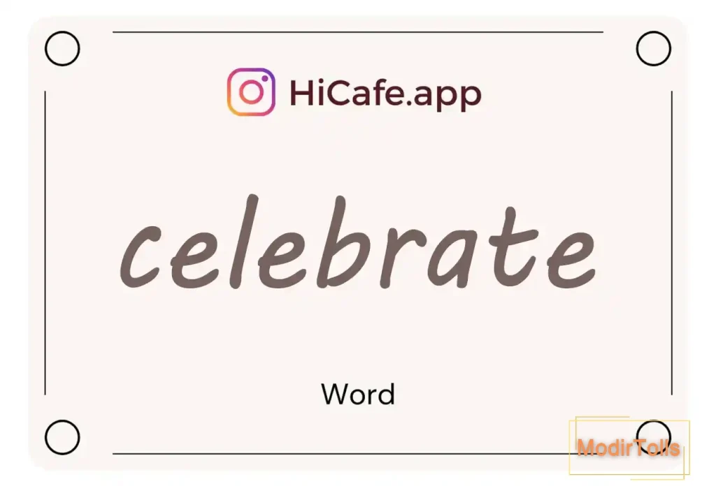 Meaning and usage of celebrate word