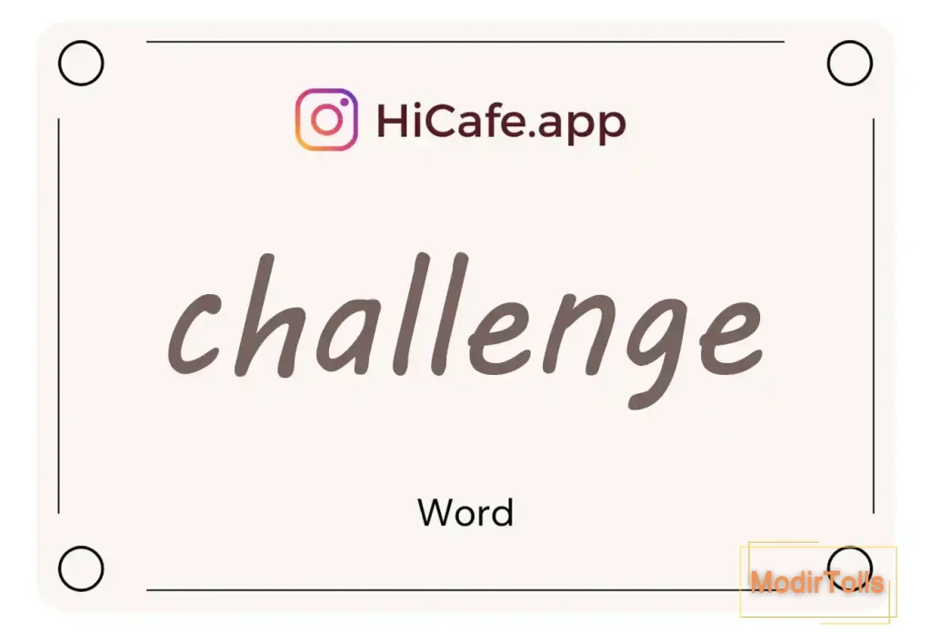Meaning and usage of challenge word