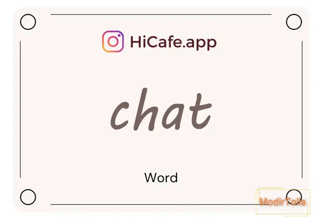 Meaning and usage of chat word